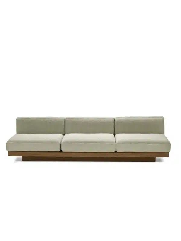 Bench 3 places sand cognac indoor Rudolph – Image 4