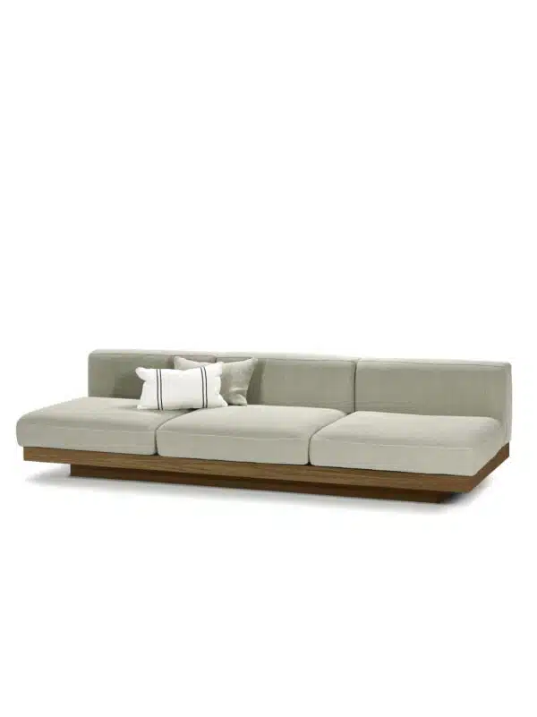 Bench 3 places sand cognac indoor Rudolph – Image 2