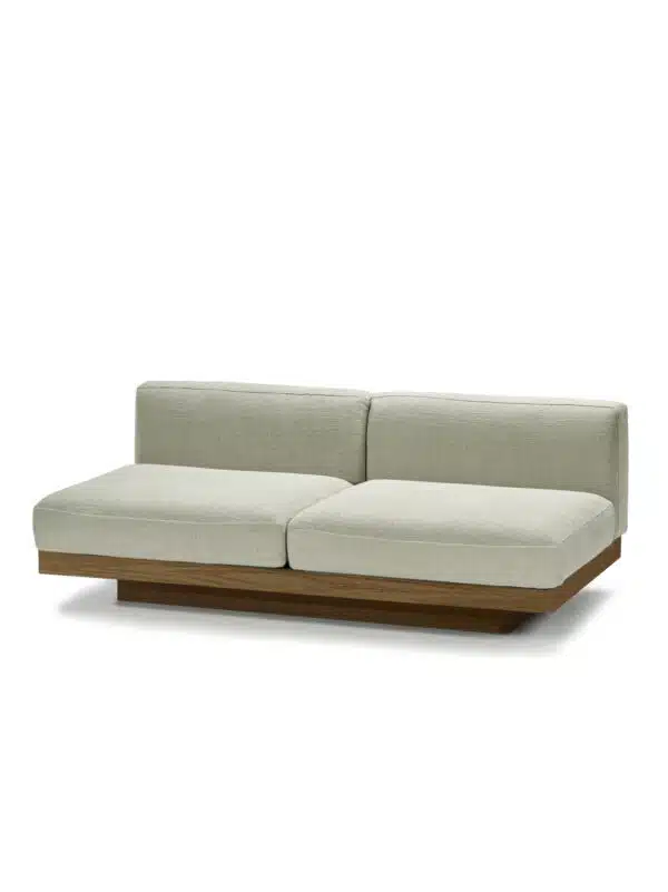 Bench 2 places sand cognac indoor Rudolph
